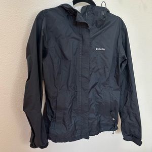 Women’s Columbia Black Lightweight Rain Jacket Size Medium